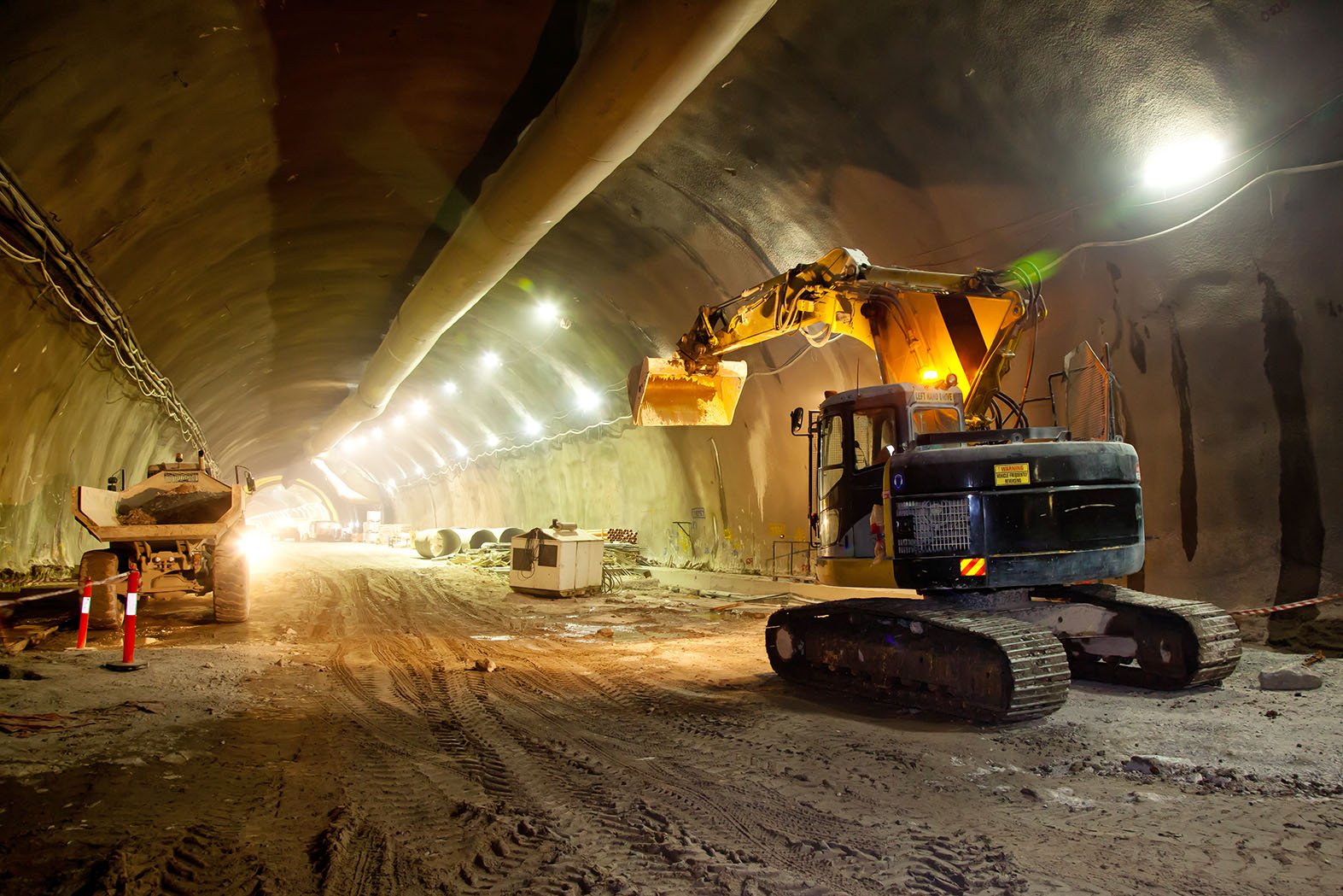 Concrete Road Tunnel Construction Excavator Krachtige ventilatie voor tunnelproject