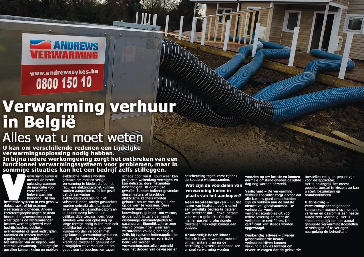 Verwarming verhuur in België – Dit moet u weten