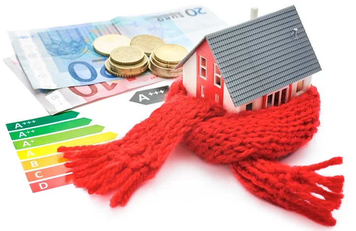 House energy efficiency concept De voordelen van een warmtepomp: gebruik en besparingen